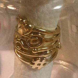 Wild Fable Set of 5 gold rings - glass bottle pack